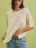 Boxy Fit Short Sleeve Sweater
