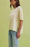 Boxy Fit Short Sleeve Sweater