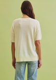 Boxy Fit Short Sleeve Sweater