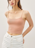 Soft Core Cropped Spaghetti Tank