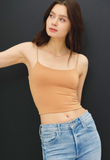Soft Core Cropped Spaghetti Tank