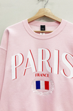 Paris Embroidered Crew