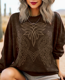 Western Boots Toe Stitch Crew