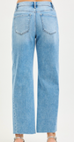 Risen Curvy Side Seam Barrel Jean