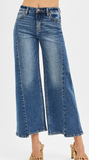 Risen High Rise Wide Step Hem Jean