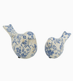 Ceramic Blue Floral Birds