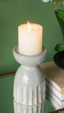 7" Natural Stone Ceramic Candle Holder