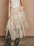 Walnut Tiered Maxi Skirt