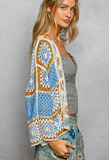 Granny Square 3/4 Sleeve Cardigan
