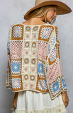 Granny Square 3/4 Sleeve Cardigan