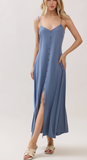 Slate Button Dress
