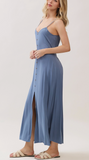Slate Button Dress