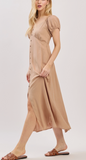 Puff Sleeve Sweetheart Midi