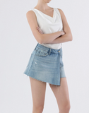 Vervet High Rise Raw Hem Skort