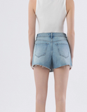 Vervet High Rise Raw Hem Skort