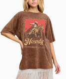 Howdy Leopard Boyfriend Tee