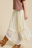 Lace Hanky Maxi Skirt