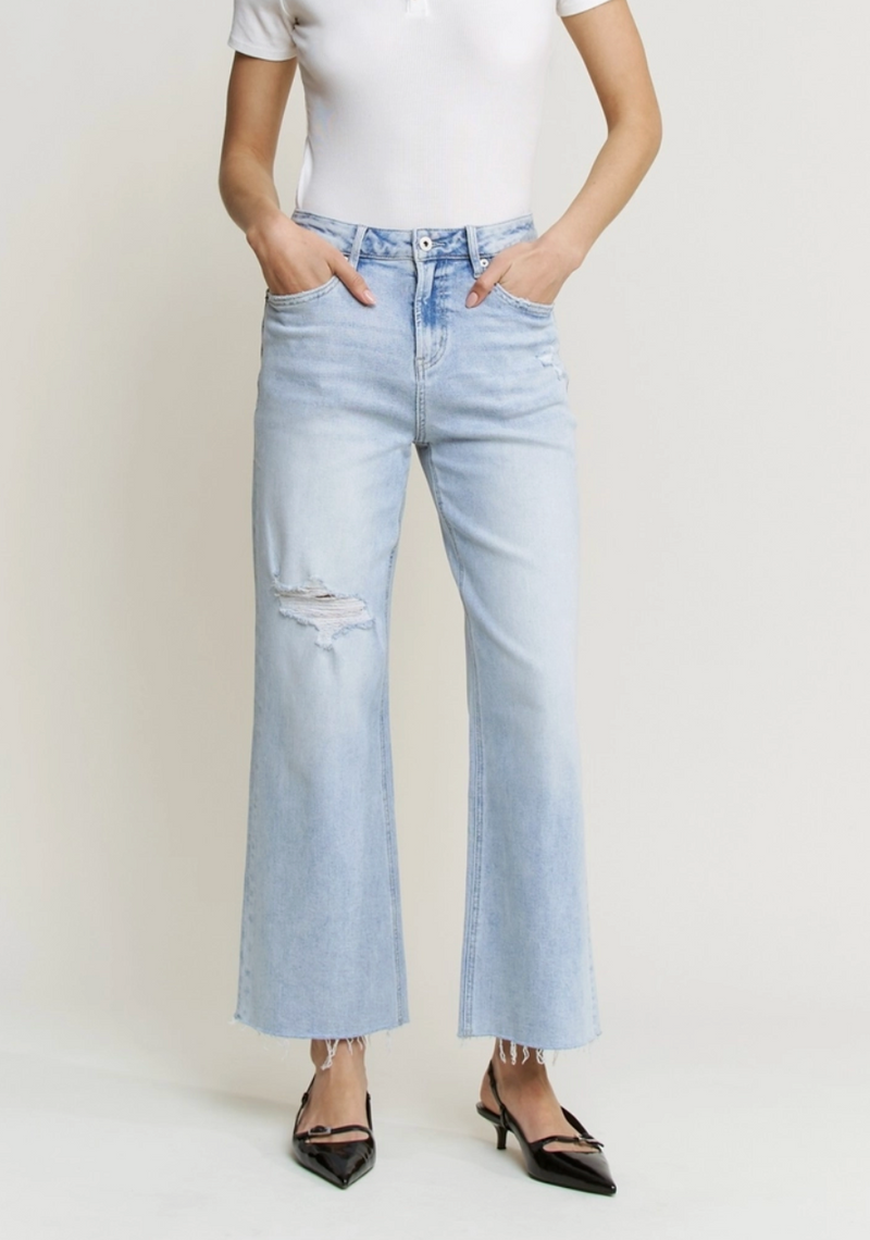 Mica High Rise Raw Hem Pant