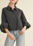 City Chic Bubble Sleeve Blouse