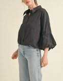 City Chic Bubble Sleeve Blouse