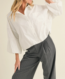 City Chic Bubble Sleeve Blouse