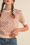 Citrus Floral Sweater Tee