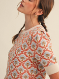 Citrus Floral Sweater Tee