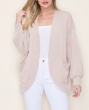Cropped Ribbed Cardigan