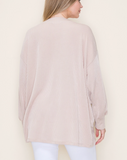 Cropped Ribbed Cardigan