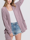 Rosewood Ribbed Spring Cardigan