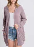 Rosewood Ribbed Spring Cardigan