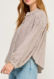 Picnic Stripped Linen Blouse
