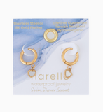 Waterproof 18k Gold Heart Huggie