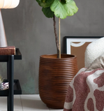 Wood Fluted Planters