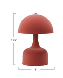 Flocked Terracotta Table Lamp