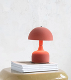 Flocked Terracotta Table Lamp