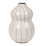Enameled Metal Organic Striped Vase