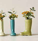 4" Stoneware Boot Vase