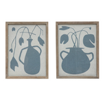 15-3/4h Wood/mdf/glass Wall Décor, 2 Styles