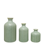 Embossed Stoneware Vases