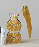 Mustard Mosaic Reactive Vase