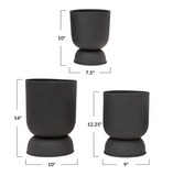 Black Textured Planter