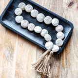 35" Natural White Terra Cotta Beads