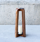 21" Wood Candle Lantern