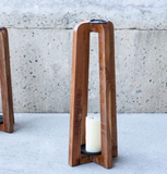 25" Wood Candle Lantern