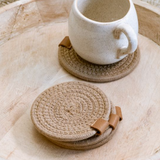 Set Of (4) Round Sand Coasters