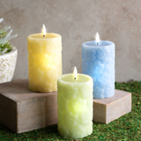 5" Pastel Led Pillar Candles