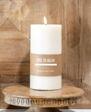 8" -Wide- LED Pillar Candle