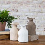 6.75" Fluted Earth Vases
