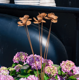 38.5" Flower Rustic Garden Stake